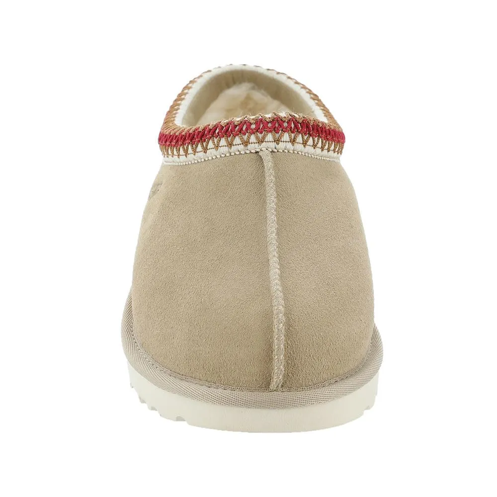 Women's Shoes UGG TASMAN Suede & Sheepskin Slippers 5955 SAND / DARK CHERRY