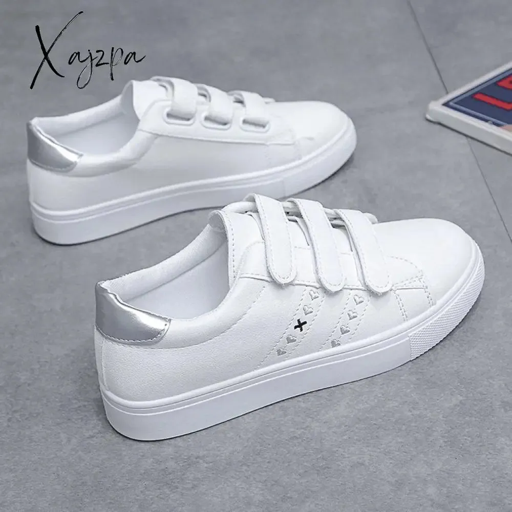 Xajzpa - Fashion Flower Decoration  Women Casual Shoes Convenient Breathable White All-match Round Head Sneakers Woman Shoes