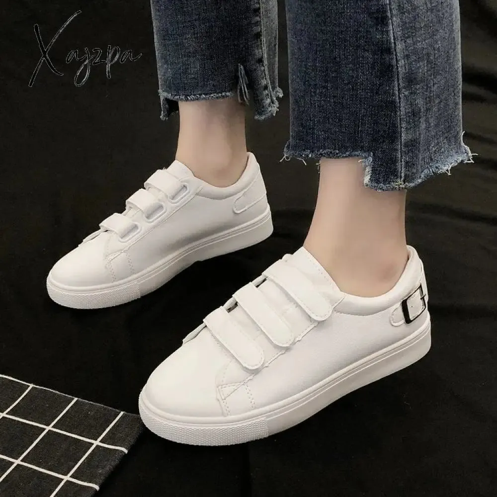 Xajzpa - Fashion Flower Decoration  Women Casual Shoes Convenient Breathable White All-match Round Head Sneakers Woman Shoes